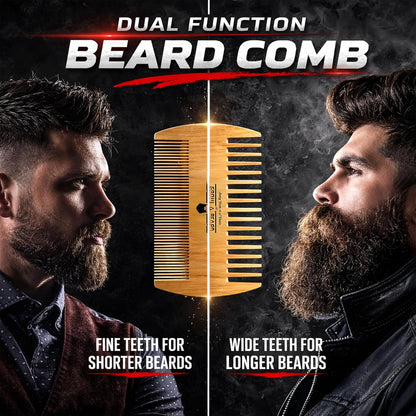 Ultimate Beard Grooming Kit: Brush, Comb, Oil & Balm for Stylish Growth and Softness - Perfect Gifts for Men!