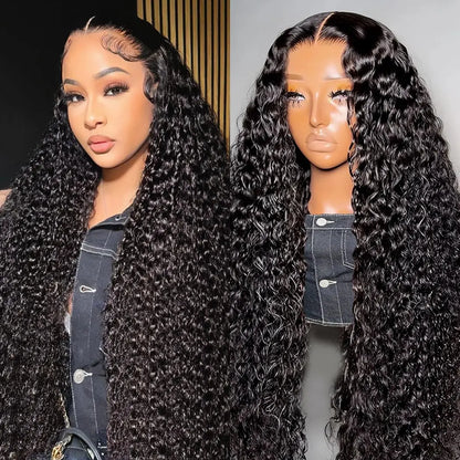 Urody 220% Density Curly Human Hair Wigs - HD Transparent 13X6 Lace Front for a Natural Look