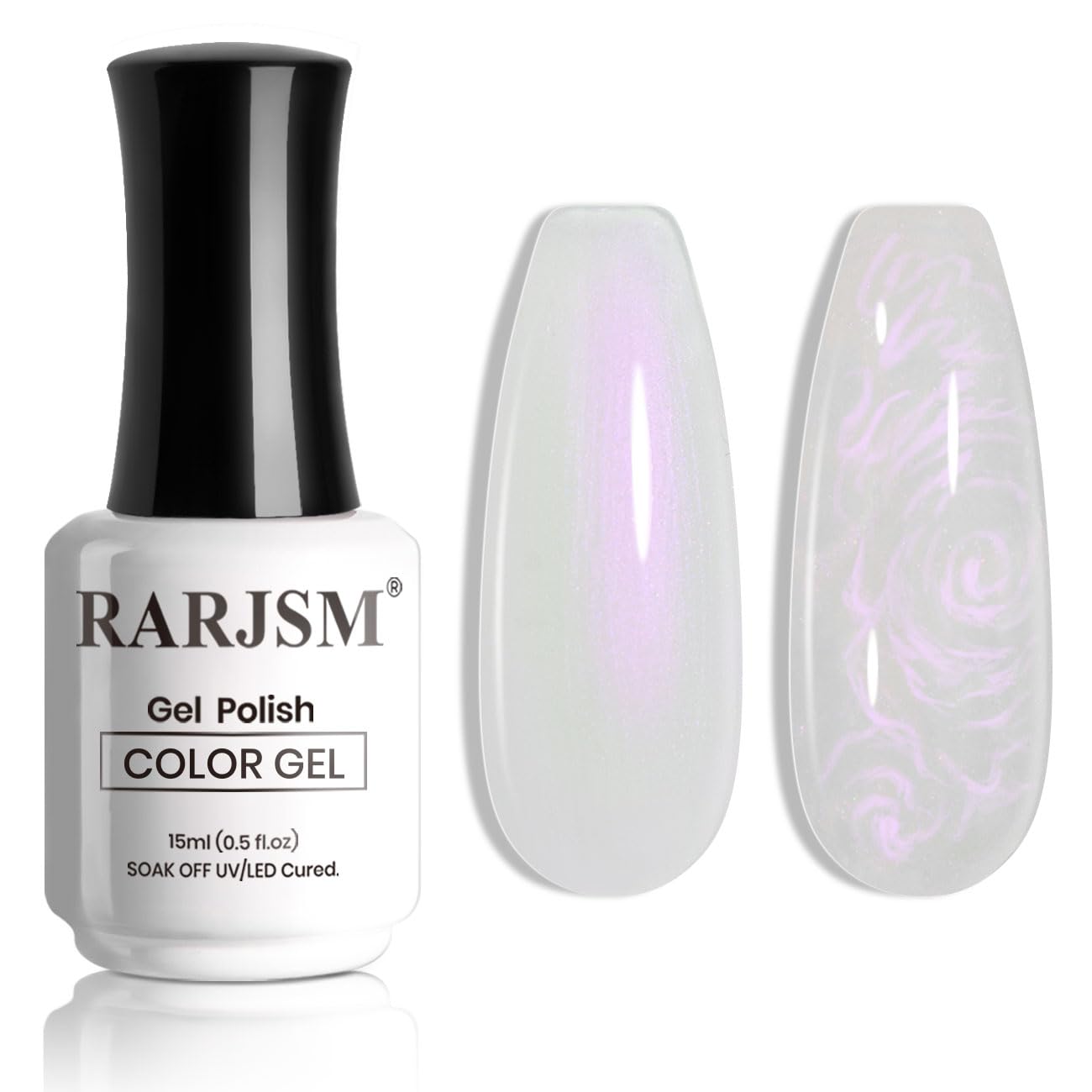Transform Your Nails with RARJSM Pearl Gel Nail Polish - Iridescent Purple Glitter for Stunning Mermaid Manicures