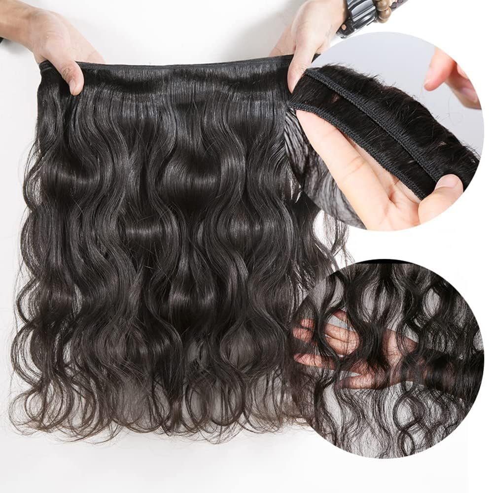 Luxurious Body Wave Bundles - 100% Unprocessed Brazilian Human Hair (18, 20, 22 Inch) - Full, Thick, and Soft for Stunning Styles