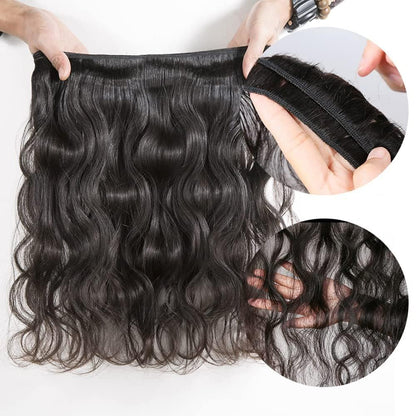 Luxurious Body Wave Bundles - 100% Unprocessed Brazilian Human Hair (18, 20, 22 Inch) - Full, Thick, and Soft for Stunning Styles