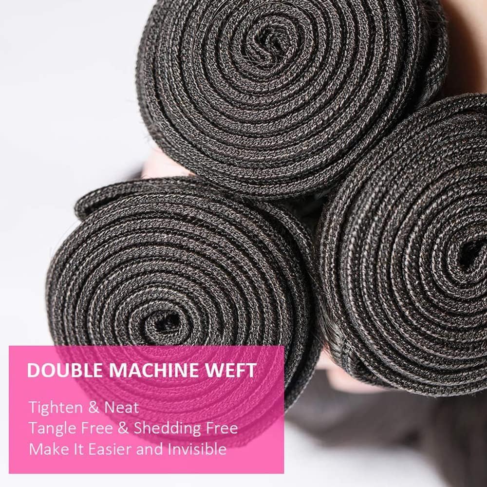 Luxurious Body Wave Bundles - 100% Unprocessed Brazilian Human Hair (18, 20, 22 Inch) - Full, Thick, and Soft for Stunning Styles