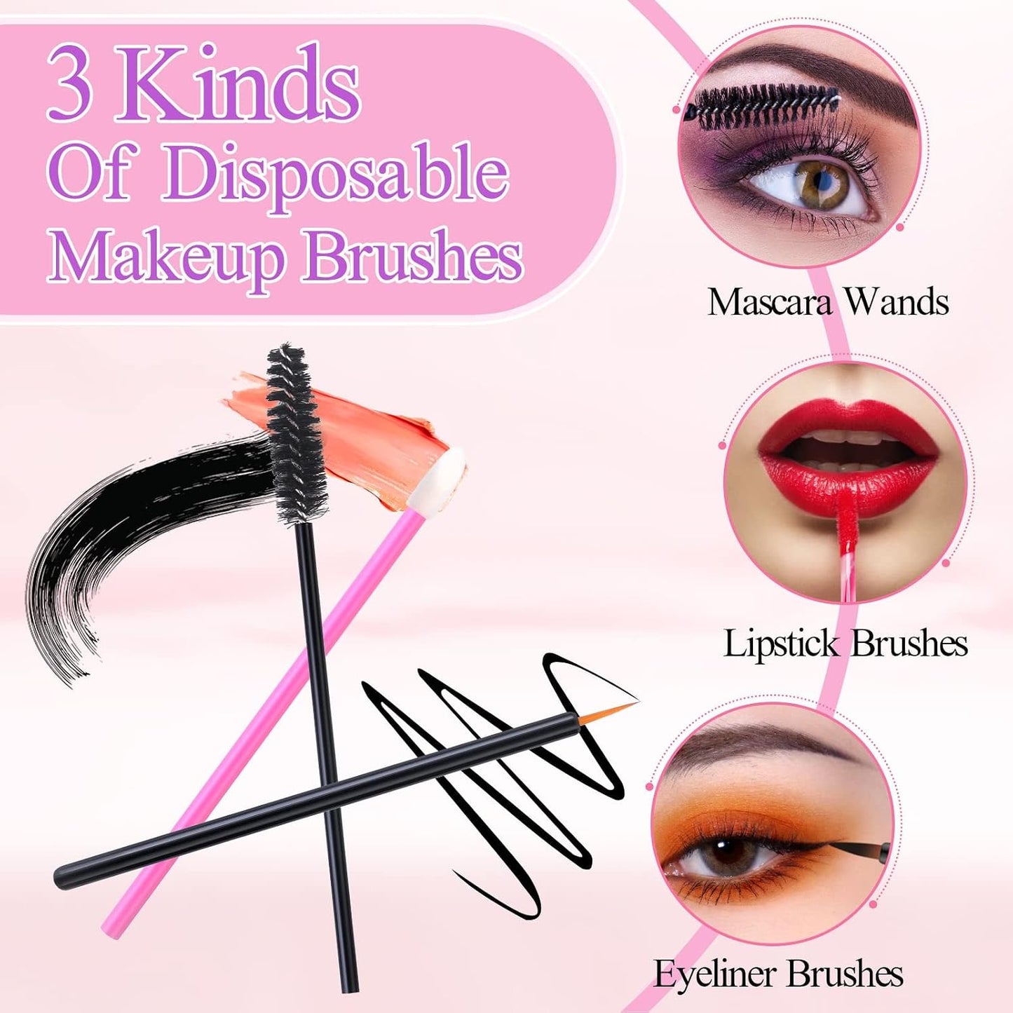 Ultimate 248-Piece Disposable Makeup Applicator Kit with Triangle Puffs, Mascara Wands, and Lip/Eyeliner Brushes – Perfect for Makeup Artists and Daily Use!
