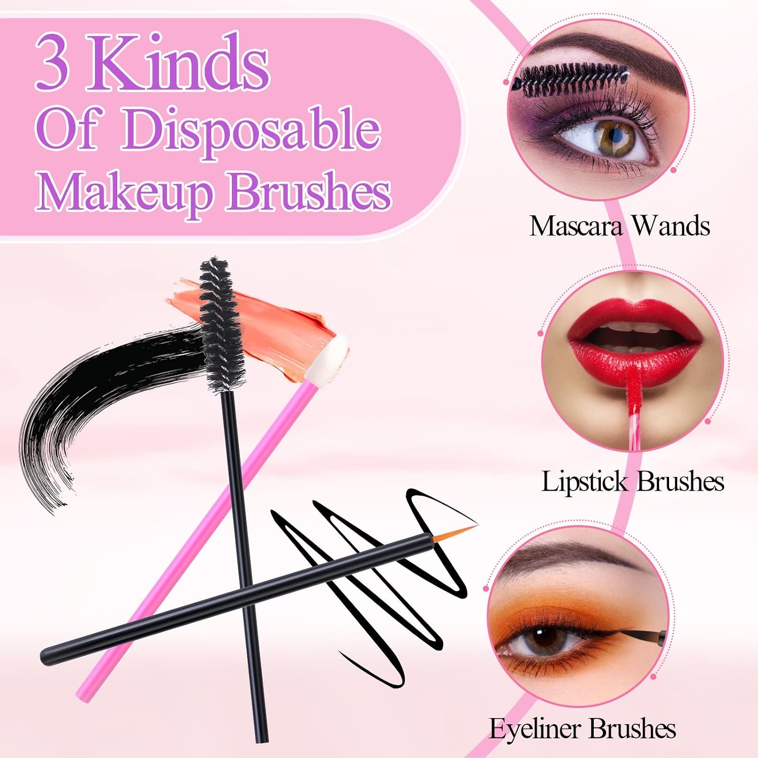 Ultimate 248-Piece Disposable Makeup Applicator Kit with Triangle Puffs, Mascara Wands, and Lip/Eyeliner Brushes – Perfect for Makeup Artists and Daily Use!