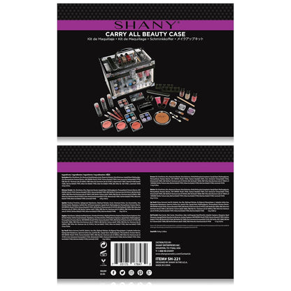 All-in-One Carry All Trunk Makeup Train Case: Complete Beauty Set with Eye Palettes, Blushes, and Essential Tools for Every Makeup Lover