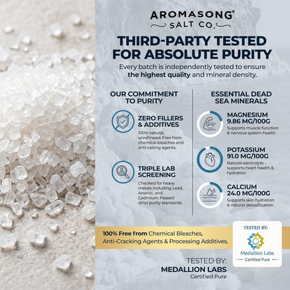 Indulge in Luxurious Relaxation with 19 Lbs of 100% Pure Dead Sea Salt - Fine Grain Spa Bath Salt for Soothing Skin and Tired Muscles - Resealable Bulk Pack for Men and Women