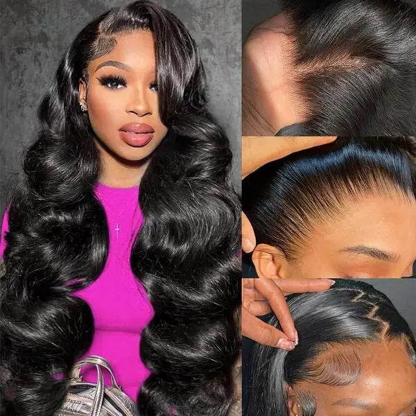 Urody 220% Density Curly Human Hair Wigs - HD Transparent 13X6 Lace Front for a Natural Look