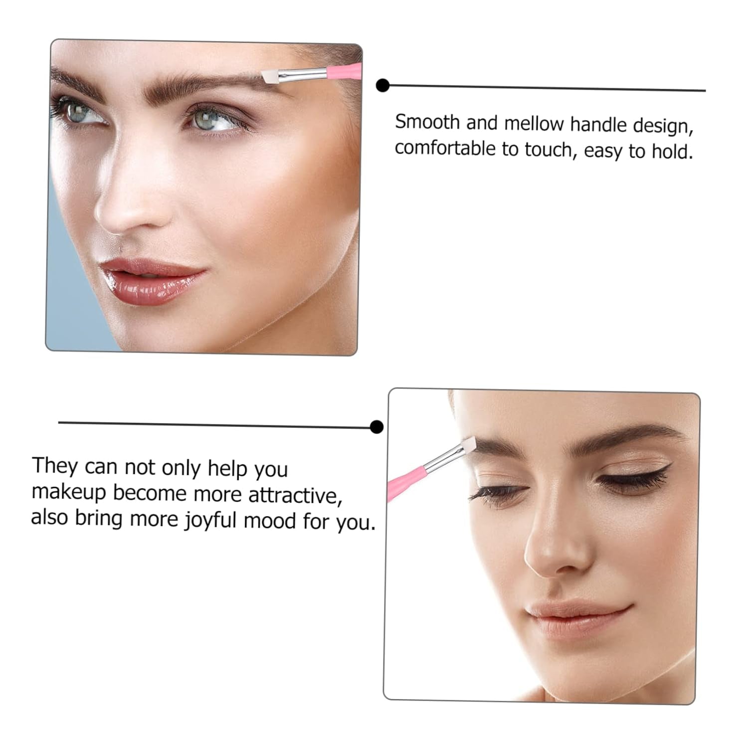 Transform Your Makeup Routine with 6Pcs Multi-Use Silicone Makeup Brushes - Perfect for Eyebrow, Lip, and Eye Applications!