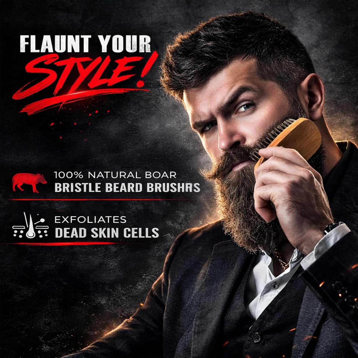 Ultimate Beard Grooming Kit: Brush, Comb, Oil & Balm for Stylish Growth and Softness - Perfect Gifts for Men!