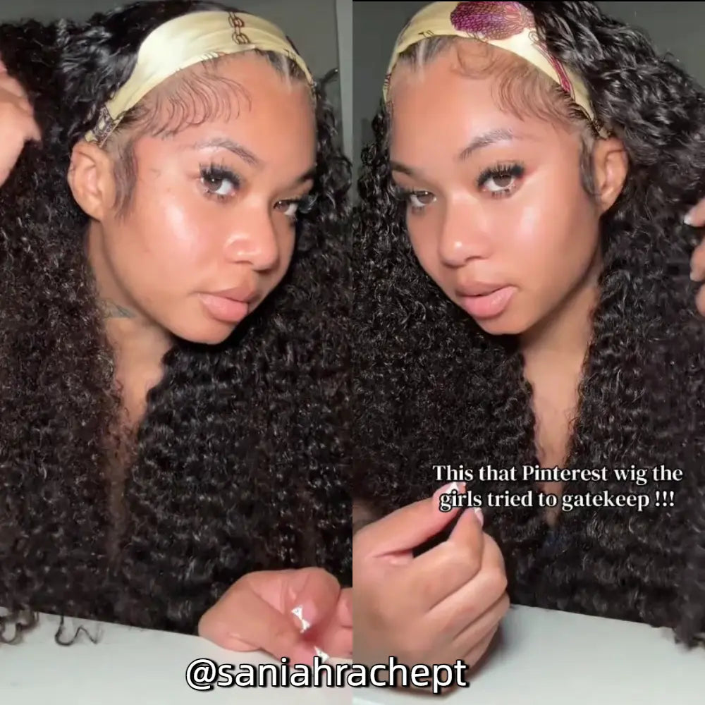 Urody 220% Density Curly Human Hair Wigs - HD Transparent 13X6 Lace Front for a Natural Look
