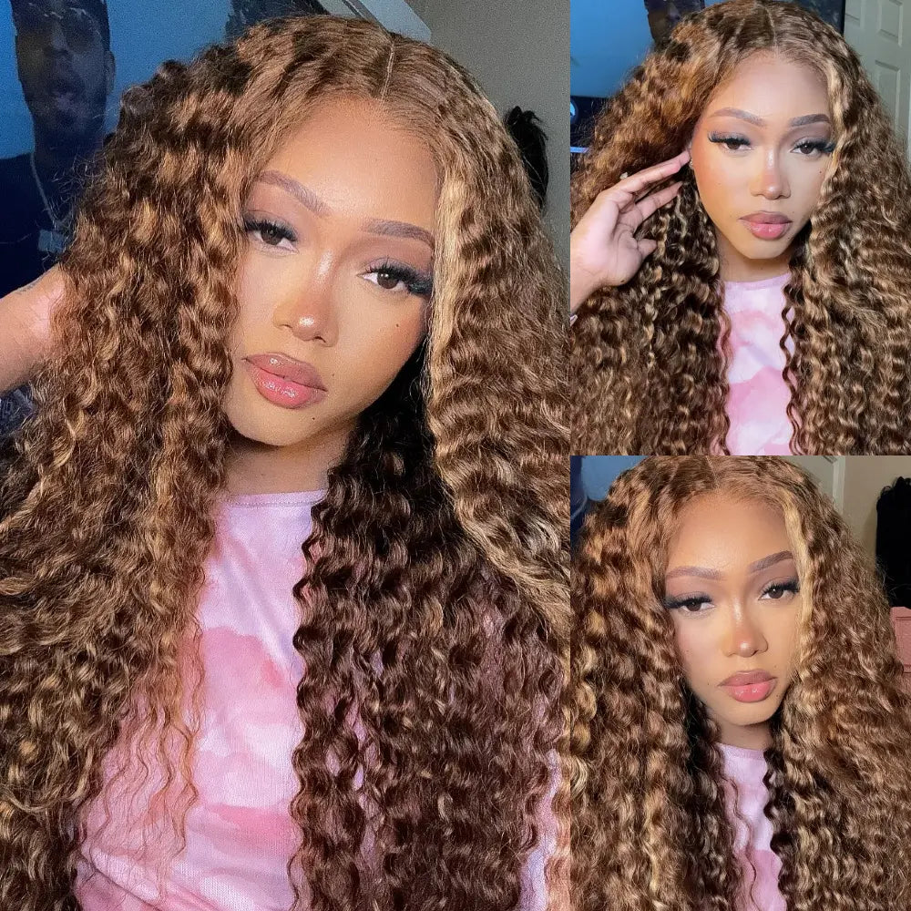 Urody 220% Density Curly Human Hair Wigs - HD Transparent 13X6 Lace Front for a Natural Look