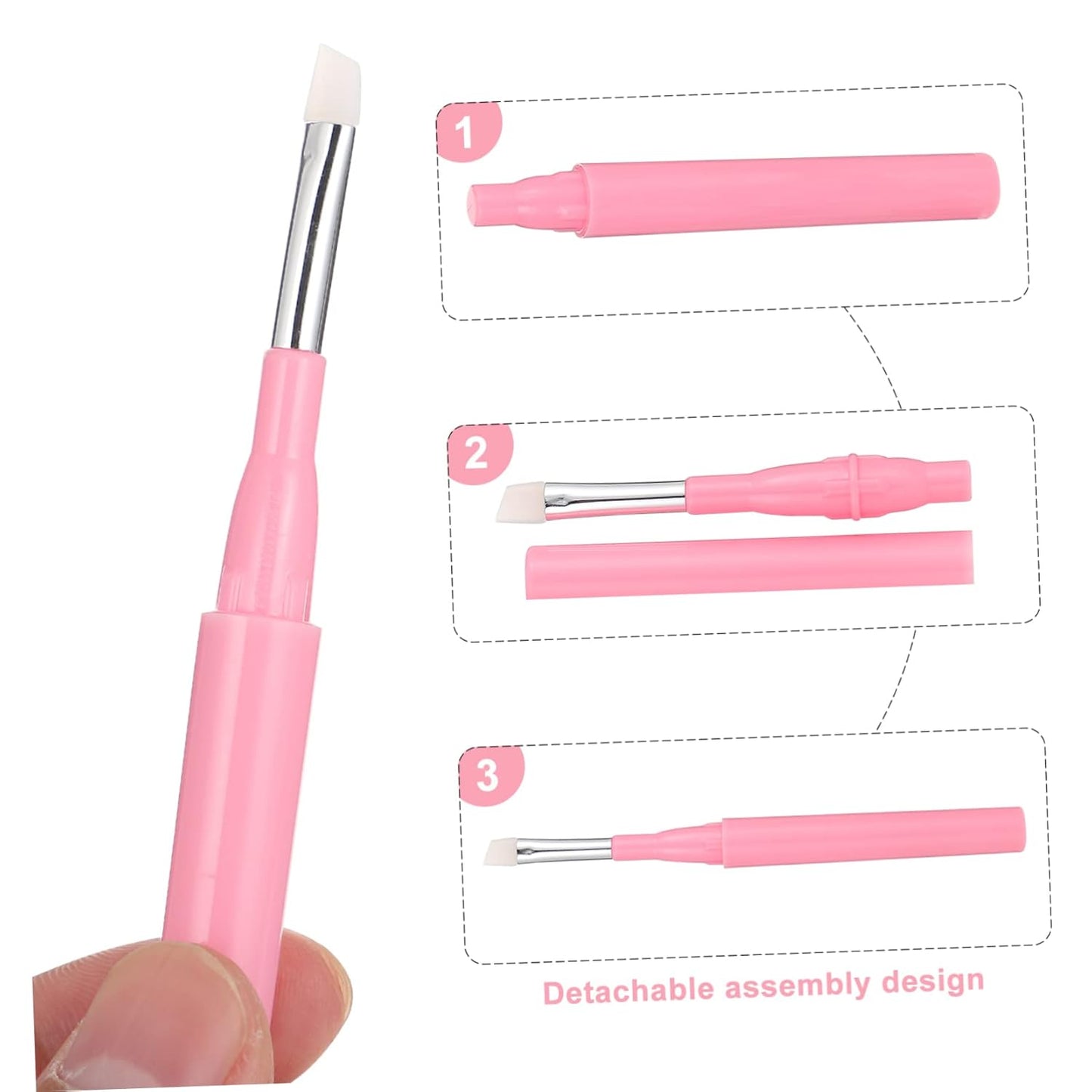 Transform Your Makeup Routine with 6Pcs Multi-Use Silicone Makeup Brushes - Perfect for Eyebrow, Lip, and Eye Applications!
