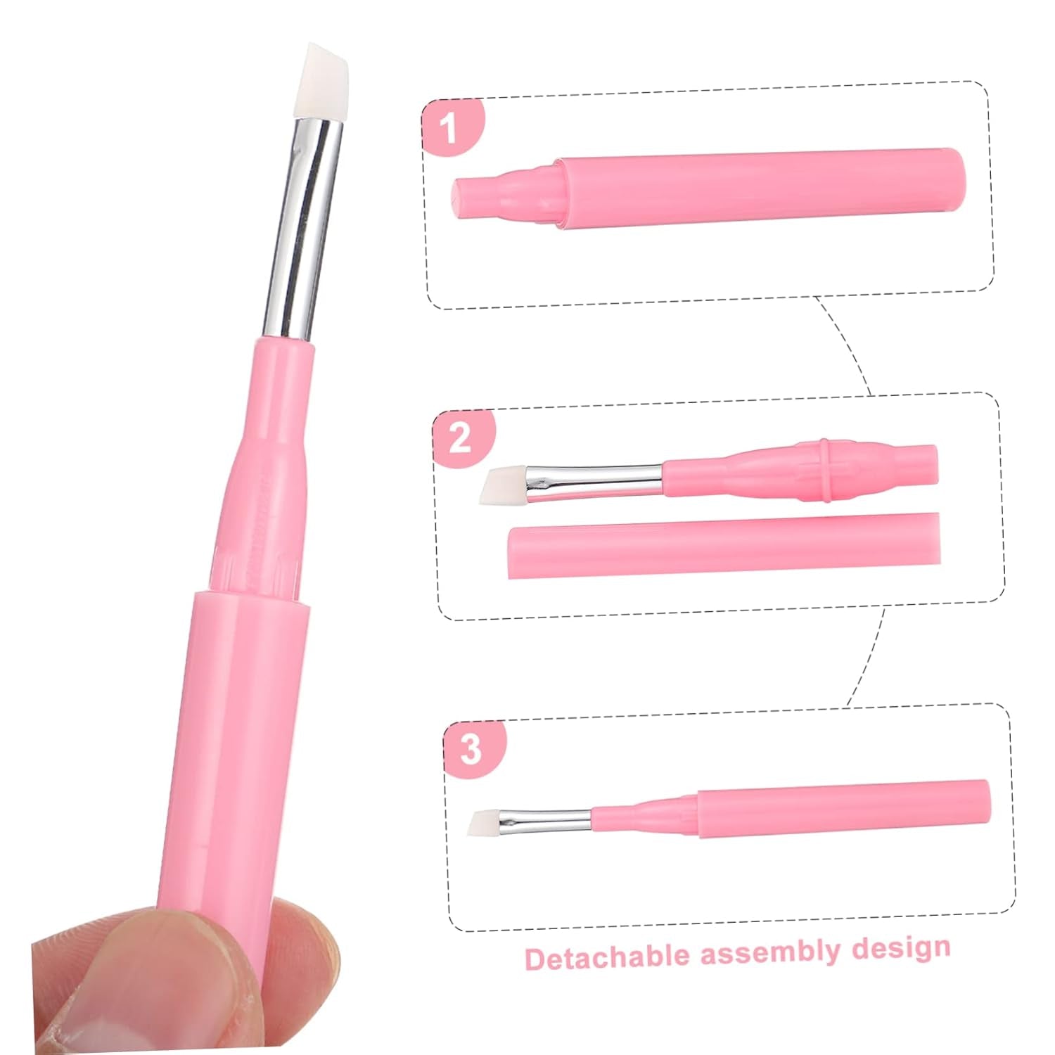 Transform Your Makeup Routine with 6Pcs Multi-Use Silicone Makeup Brushes - Perfect for Eyebrow, Lip, and Eye Applications!